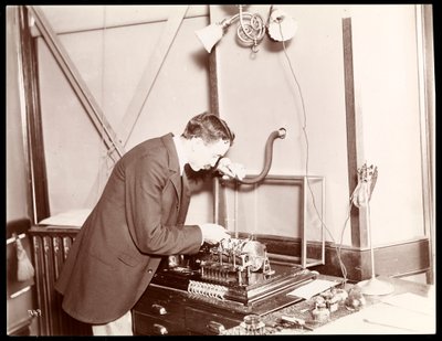 Sergeant Dunn at the Weather Station, New York by Byron Company